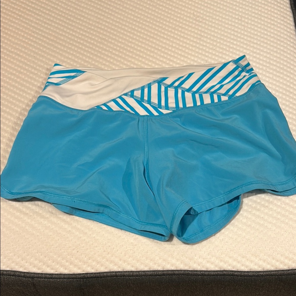 Lululemon Athletica Blue and White Athletic Shorts